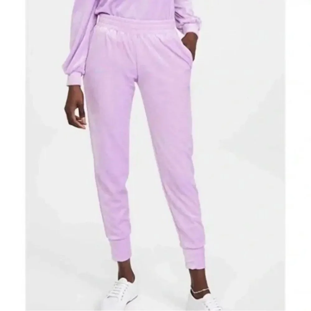 NWT Generation Love Ivy Velour Jogger Sweatpants Lilac Purple Pink XS